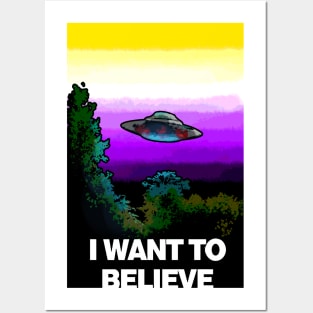 I WANT TO BELIEVE in NONBINARY Posters and Art